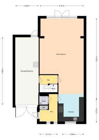 Floorplan - De Nieuwesluis 35, 8064 EA Zwartsluis