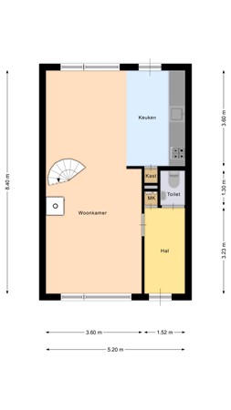Floorplan - Het Ambt 10, 8061 AM Hasselt