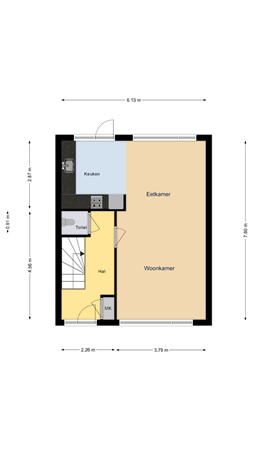 Floorplan - De Cartouwe 63, 8325 CW Vollenhove