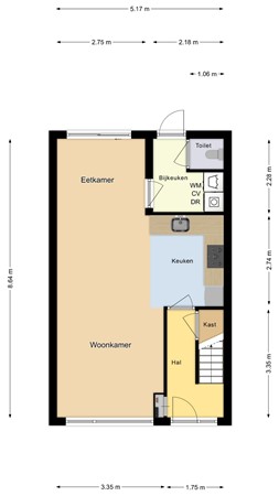 Floorplan - Burg Ten Veldestr 55, 8281 ZP Genemuiden