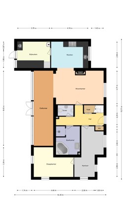 Floorplan - De Hoogte 3, 8326 BD Sint Jansklooster