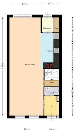 Floorplan - Koekoeksberg 5, 8281 HK Genemuiden