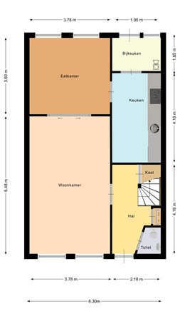 Floorplan - Pr Willem Alexanderstr 51, 8281 CN Genemuiden