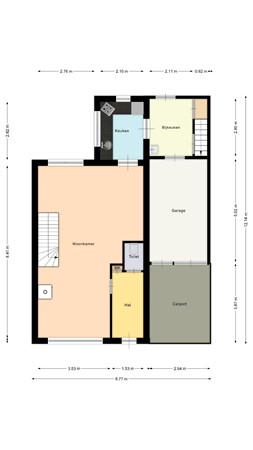 Floorplan - Het Ambt 46, 8061 AM Hasselt