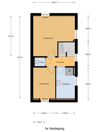 Pastoor de Bakkerstraat 29A, 4885 AL Achtmaal - 1e_Verdieping.jpg