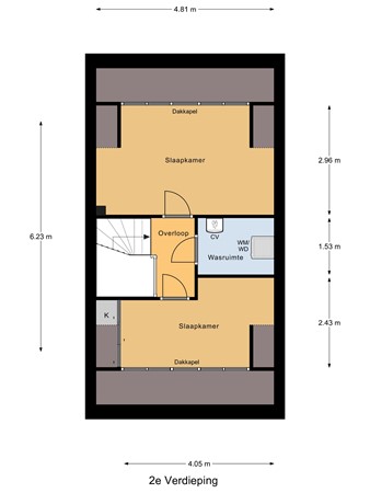 Floorplan - Gele Lis 52, 3297 WC Puttershoek