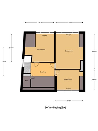 Floorplan - Van Heesenstraat 9a#, 3295 AW 's-Gravendeel