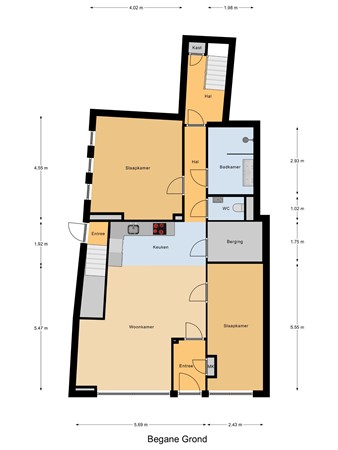 Floorplan - Van Heesenstraat 9*, 3295 AW 's-Gravendeel