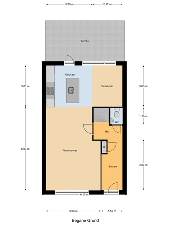 Floorplan - Zonnebloemlaan 19, 3295 SZ 's-Gravendeel