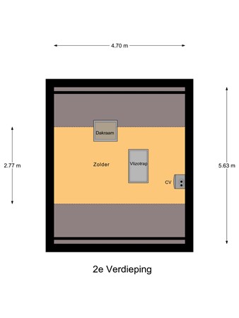 Floorplan - Eendrachtslaan 17b, 3271 AB Mijnsheerenland