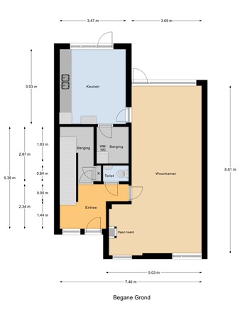 Floorplan - Binnensingel 4, 3291 TC Strijen