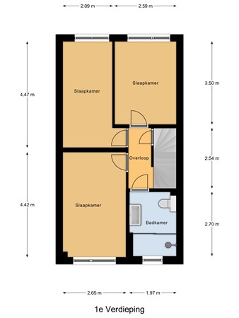 Floorplan - Binnensingel 72, 3291 TC Strijen