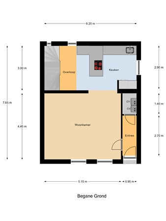 Floorplan - Molendijk 5, 3295 LD 's-Gravendeel