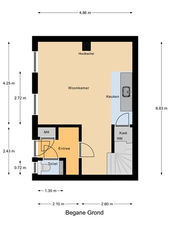 Floorplan - Bevershoekstraat 83, 3295 AE 's-Gravendeel