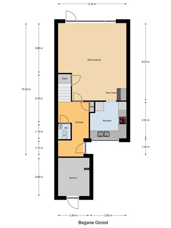 Floorplan - Plevierstraat 35, 3291 XP Strijen