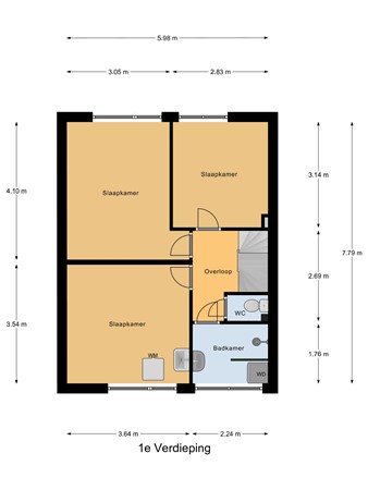 Floorplan - Botter 69, 2991 PC Barendrecht