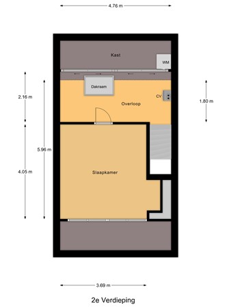 Floorplan - Binnensingel 92, 3291 TC Strijen