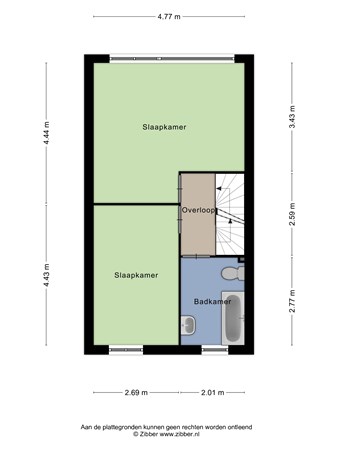 Floorplan - Binnensingel 55, 3291 TB Strijen