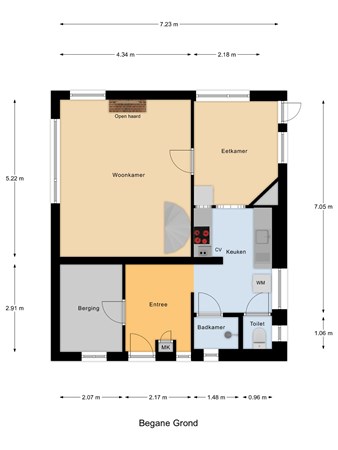 Floorplan - Oudendijk 41, 3291 LM Strijen