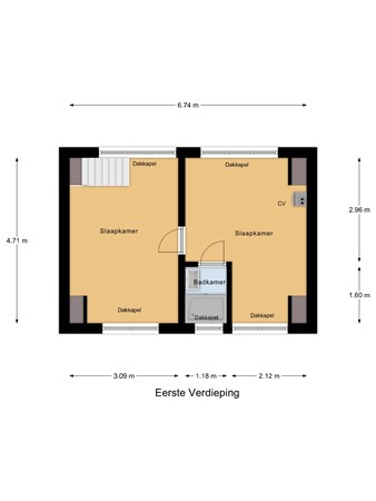 Floorplan - Bevershoekstraat 85, 3295 AE 's-Gravendeel
