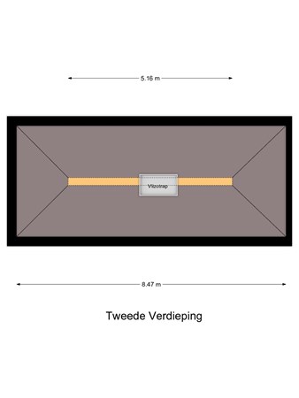 Floorplan - Nieuwestraat 75, 3291 AP Strijen