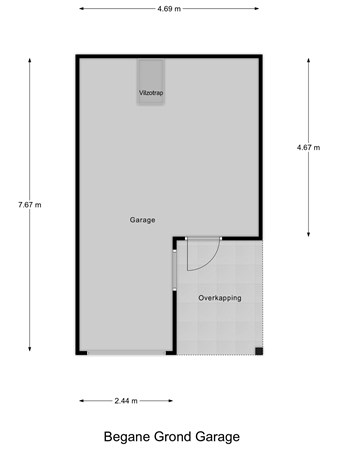 Floorplan - Nieuwestraat 75, 3291 AP Strijen