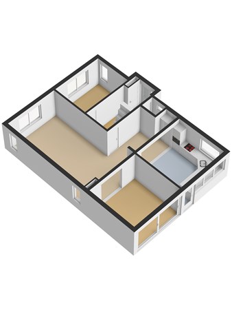 Floorplan - Nieuwestraat 75, 3291 AP Strijen