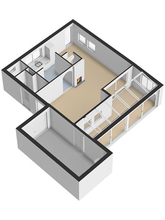 Floorplan - Boompjesstraat 42, 3291 AB Strijen