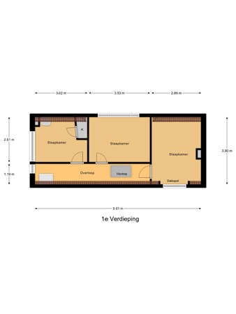 Floorplan - Kerkstraat 17, 3291 AJ Strijen