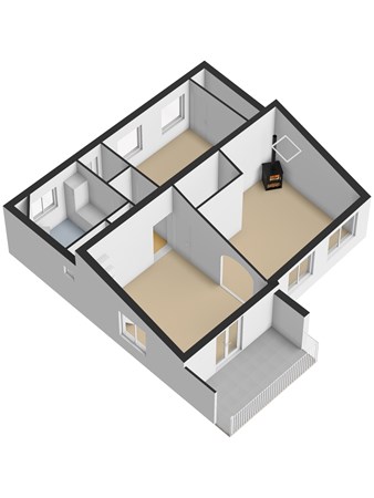 Floorplan - Kerkstraat 17, 3291 AJ Strijen