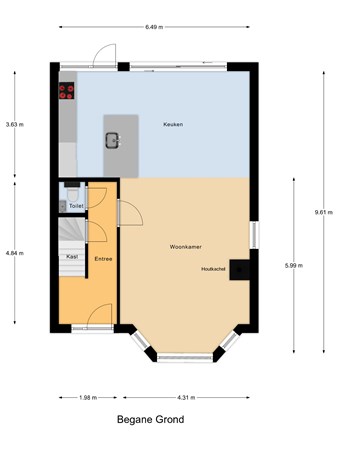 Floorplan - Gebroken Meeldijk 165, 2991 CG Barendrecht