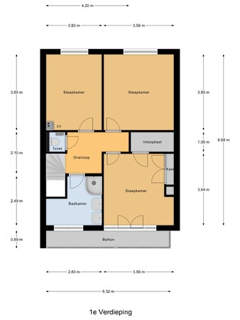 Floorplan - Gebroken Meeldijk 165, 2991 CG Barendrecht