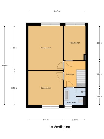 Floorplan - Willem de Zwijgerstraat 22, 3291 BZ Strijen