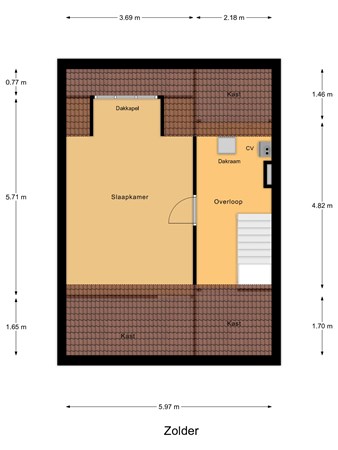 Floorplan - Willem de Zwijgerstraat 22, 3291 BZ Strijen