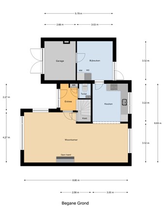 Floorplan - Noordstraat 15, 3291 TG Strijen