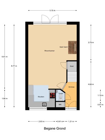 Floorplan - Kreekstraat 9, 3295 GG 's-Gravendeel