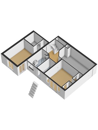 Floorplan - Dorpsstraat 65, 3299 BB Maasdam