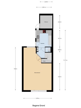 Floorplan - Tulpstraat 13, 3295 SX 's-Gravendeel