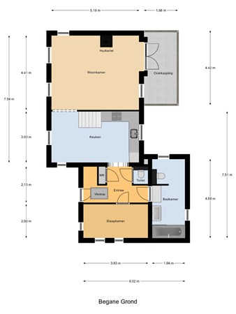 Floorplan - Middelsluissedijk OZ 82, 3281 LE Numansdorp