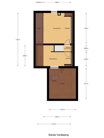 Floorplan - Middelsluissedijk OZ 82, 3281 LE Numansdorp