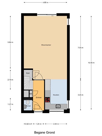 Floorplan - Oranjestraat 64, 3295 AT 's-Gravendeel