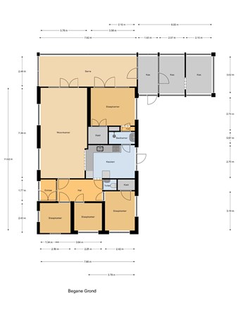 Floorplan - de Ruyterstraat 11, 3274 LJ Heinenoord