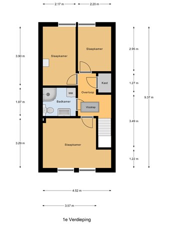 Floorplan - P. De Jongstelaan 17, 3291 TS Strijen