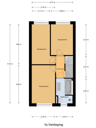 Floorplan - Binnensingel 102, 3291 TC Strijen