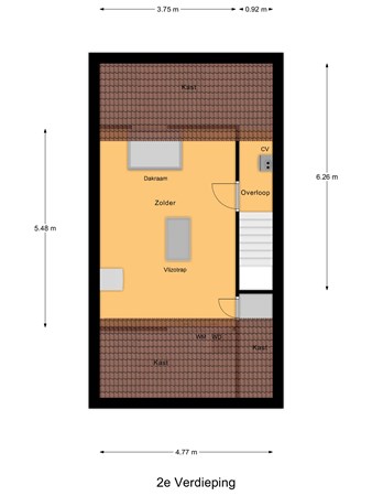 Floorplan - Binnensingel 102, 3291 TC Strijen