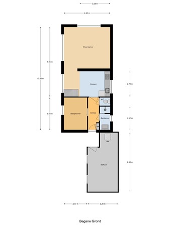 Floorplan - Oud Bonaventurasedijk 44, 3291 CL Strijen