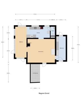 Floorplan - Koninginneweg 2, 3284 KJ Zuid-Beijerland