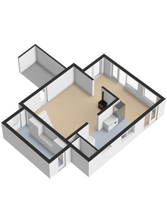 Floorplan - Koninginneweg 2, 3284 KJ Zuid-Beijerland