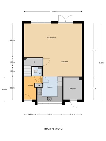 Floorplan - Dokter De Vliegerstraat 26, 3274 NG Heinenoord