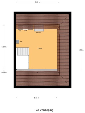 Floorplan - Dokter De Vliegerstraat 26, 3274 NG Heinenoord